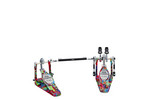 Tama 50th Limited Iron Cobra Rolling Glide Twin Pedal - Marble Psychedelic Rainbow Finish - HP900RWMPR kép, fotó